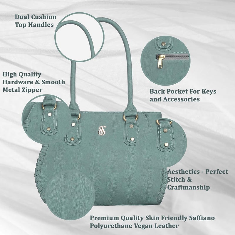 Fostelo Women's Buenos Satchel Tote Handbag for Women | Ladies Purse | Stylish Shoulder Bag | Gift For Women - Image 2