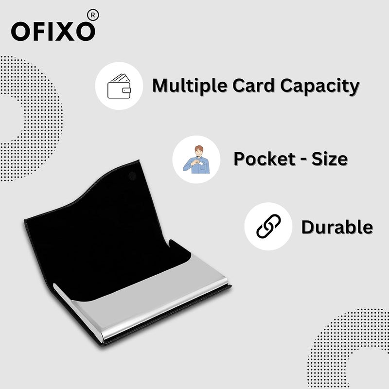 OFIXO New Metal Wallet Men Women Stainless Steel Business Card Case Travel Credit Card Package Card Holder (OFX-1190) - Image 2