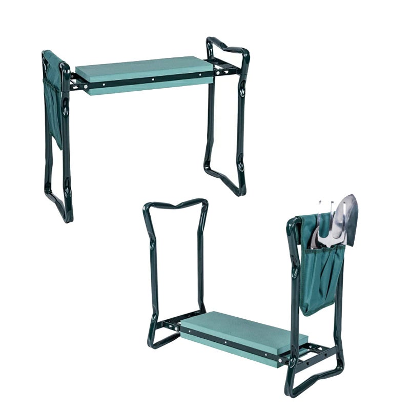 OFFICEJOY 2-in-1 Garden Kneeler & Seat, Folding Seat w/EVA Foam Kneeling Pad & Removable Tools Pouch, Sturdy Steel Frame, No Assembly, Portable Heavy Duty Garden Stool for Women & Men - Image 1