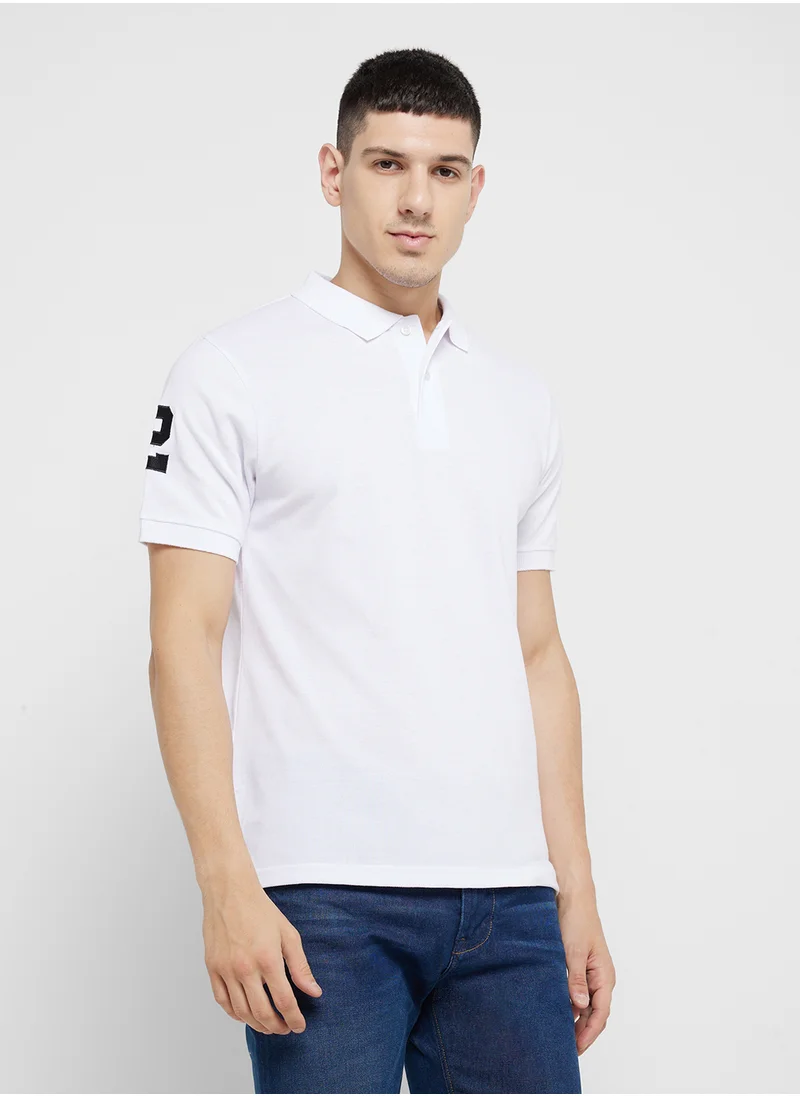 سفنتي فايف Basic Polo With Print