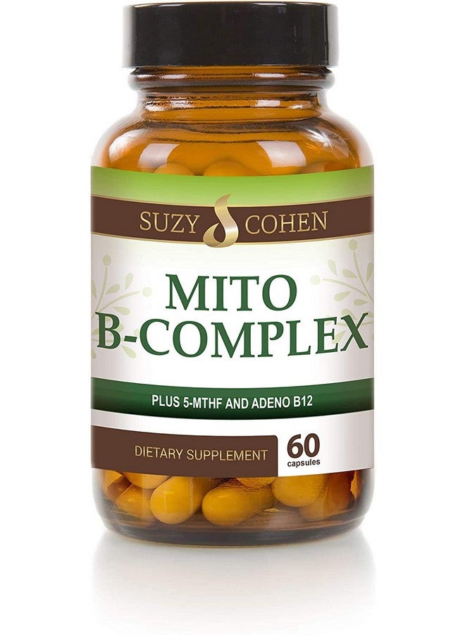 Script Essentials Suzy Cohen, Mito B Complex Dietary Supplement, 5-MTHF, Adeno B12, Methylation Support, Supports Healthy Nervous System, Boost Energy, Vitamin B, 60 Servings - Image 1