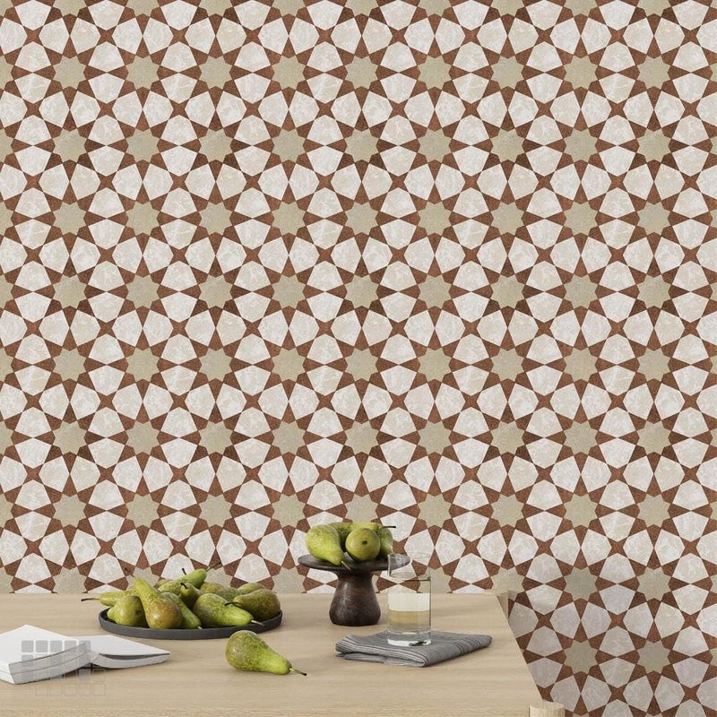 MOSAICOWALL Mosaicowall DIY Peel and Stick Floor Tiles Wall Tiles for Kitchen Living Dining Room Matte Flooring Tile FST0366 X 6 Inches Pack of 12  - Image 5