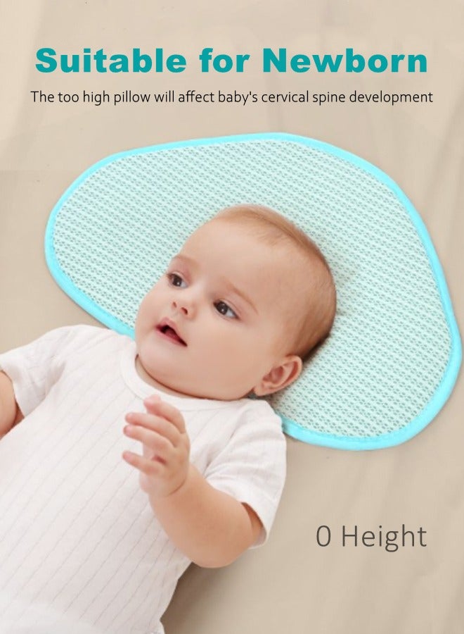 WooFree 2 Pcs Breathable Baby Flat Pillow High Sweat Absorption Isolate Newborn's Spitting Up - Image 3