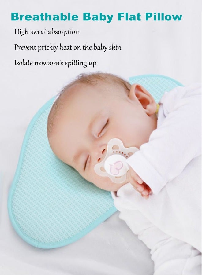 WooFree 2 Pcs Breathable Baby Flat Pillow High Sweat Absorption Isolate Newborn's Spitting Up - Image 1