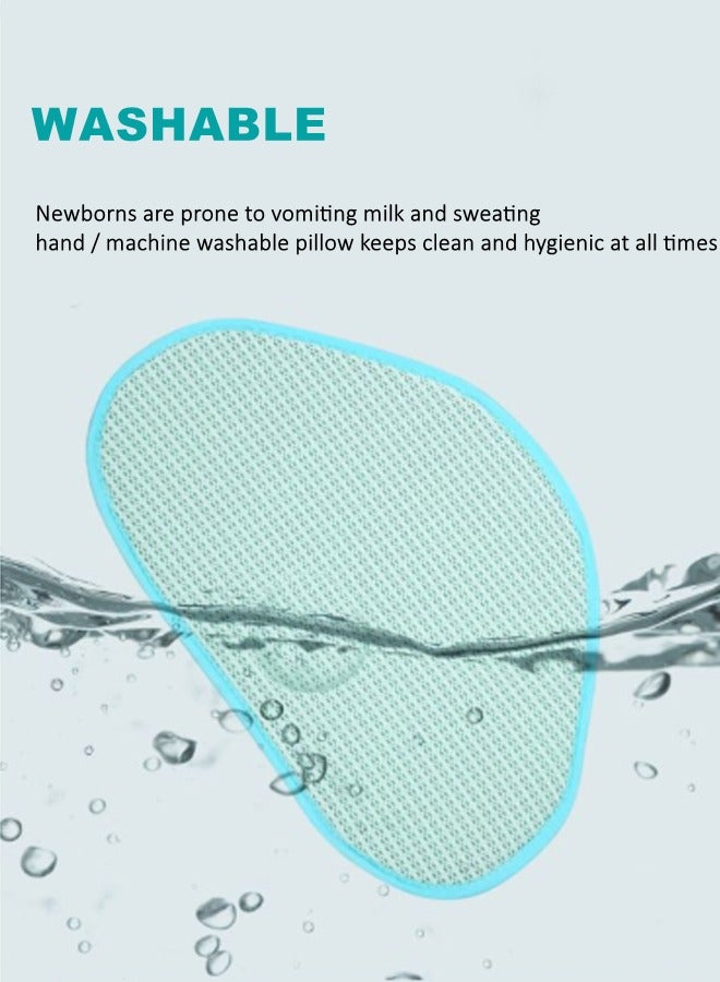 WooFree 2 Pcs Breathable Baby Flat Pillow High Sweat Absorption Isolate Newborn's Spitting Up - Image 5