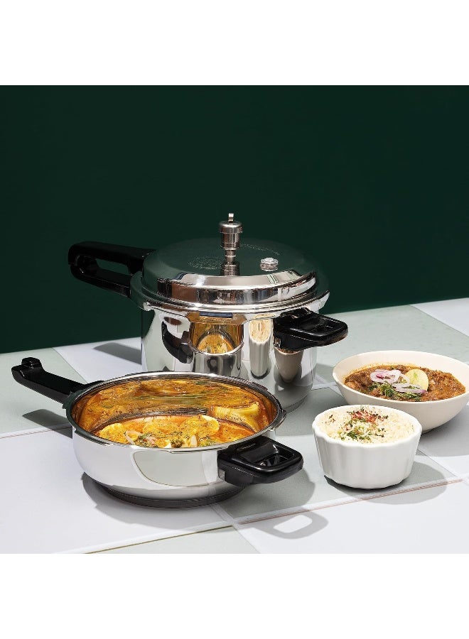 Vinod Combo of 3 Liters Pressure Cooker and 2 Litres Pressure Cooker - Image 3