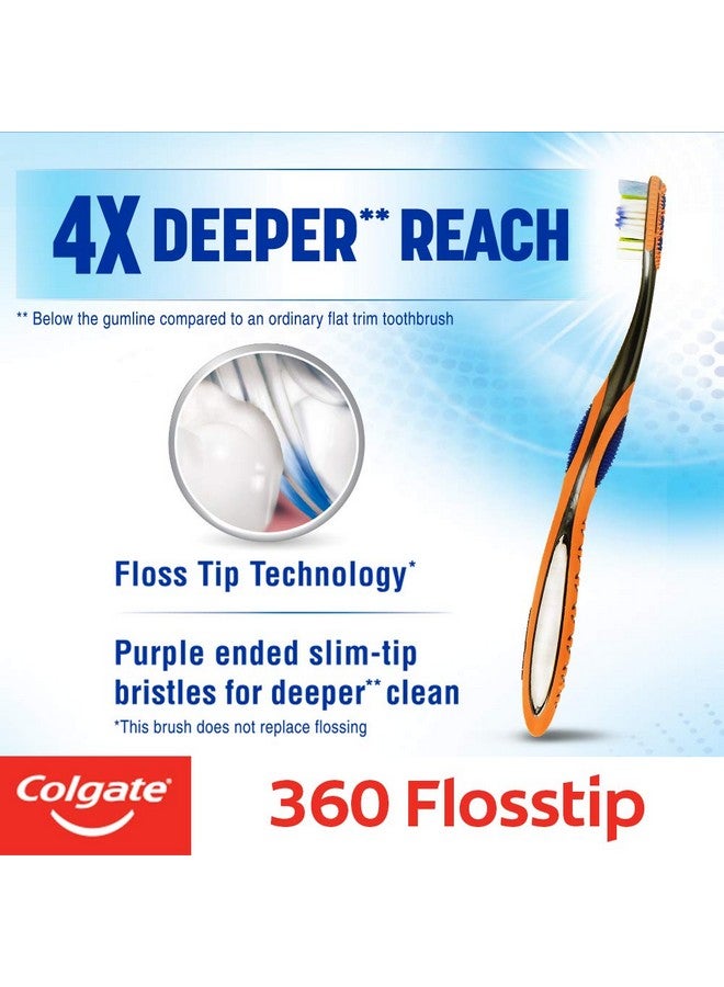 Colgate 360° Flosstip Soft Bristle Toothbrush Combo Pack Offer (Buy 2 Get 1 Free) - Image 2