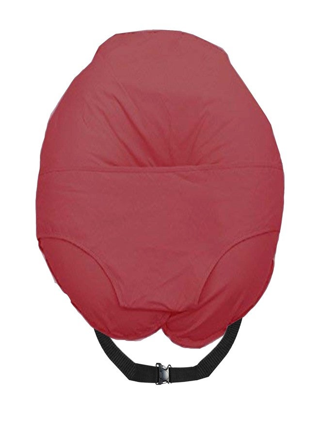 Kradyl Kroft 5in1 Baby Feeding Pillow with 100% Cotton Removable Cover | Breastfeeding Pillow | Nursing Pillow with Belt and Hoop (Red) - Image 1