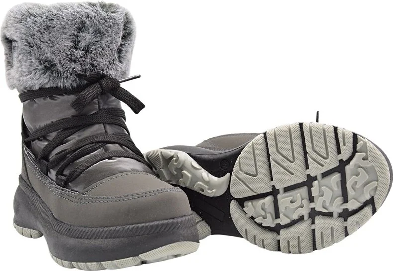 Buckhead BUCK1080 Ego Wp Brand Girls Snow Boots Dark Silver