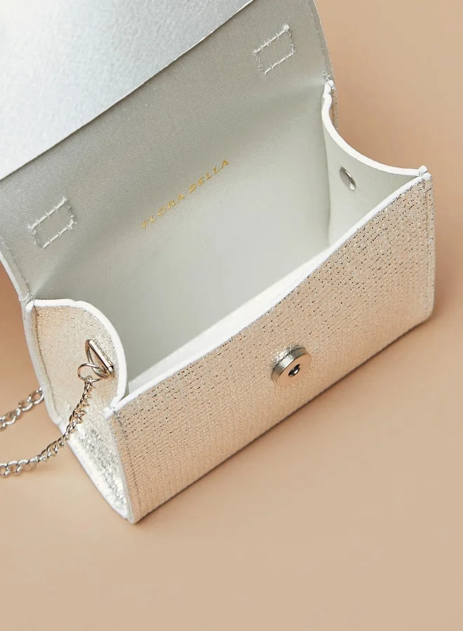 فلورا بيلا من شو إكسبرس Butterfly Accent Crossbody Bag with Chain Strap and Magnetic Closure
