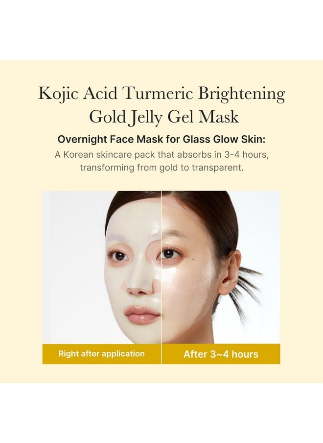 Medicube - medicube Kojic Acid Turmeric Brightening Gold Jelly Gel Mask | Overnight Face Mask for Glass Glow Skin- Elasticity, Hydrating, Firming and Moisturizing | Korean Skincare, 28g x 4ea - Image 1