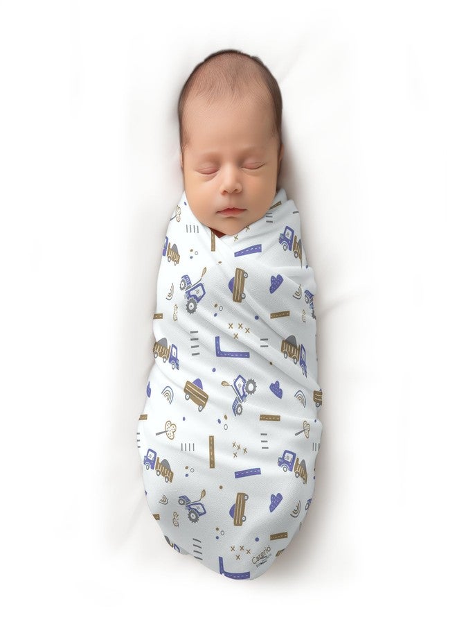 CARERIO Baby Wrapper Ultra-Soft, Breathable & Stretchy Baby Wrap for Newborns & Infants (Little Engineer (07)) - Image 1