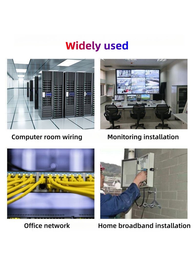 Through-Hole Cable Pliers, Multifunctional Punch-Down Crimping Tool, 6P/8P RJ45 Ethernet Cable Crimper, Compatible with Cat5/Cat5e/Cat6/Cat6a 8P Network Crystals Heads  6P Telephone Lines - Image 5