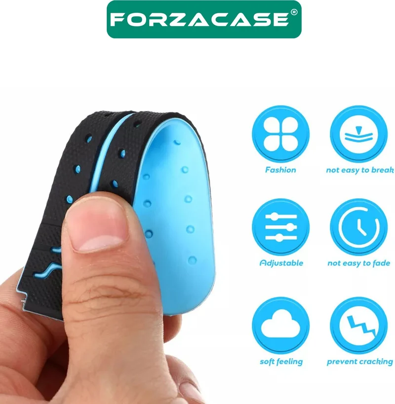 فورزاكاس 16MM Smart Children's Watch Compatible with Dual Color Stylish Silicone Band Strap - FC889