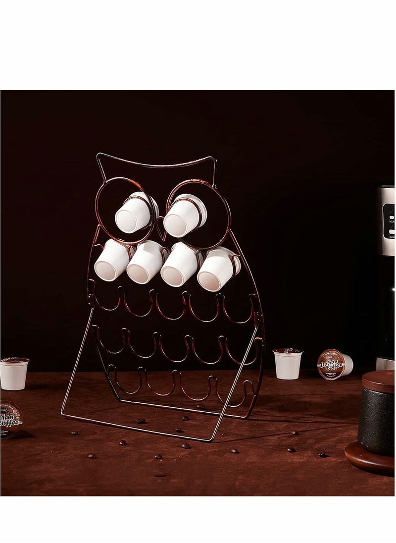 Y&D - Cup Holder Creative Coffee Pods Owl Metal Pod Holds 20 For Home Bar Accessories and Organizer - Image 1
