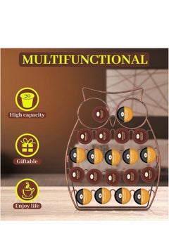 Y&D Cup Holder Creative Coffee Pods Owl Metal Pod Holds 20 For Home Bar Accessories and Organizer  - Image 3