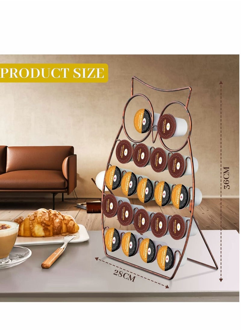Y&D - Cup Holder Creative Coffee Pods Owl Metal Pod Holds 20 For Home Bar Accessories and Organizer - Image 1