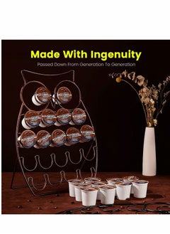 Y&D Cup Holder Creative Coffee Pods Owl Metal Pod Holds 20 For Home Bar Accessories and Organizer  - Image 5
