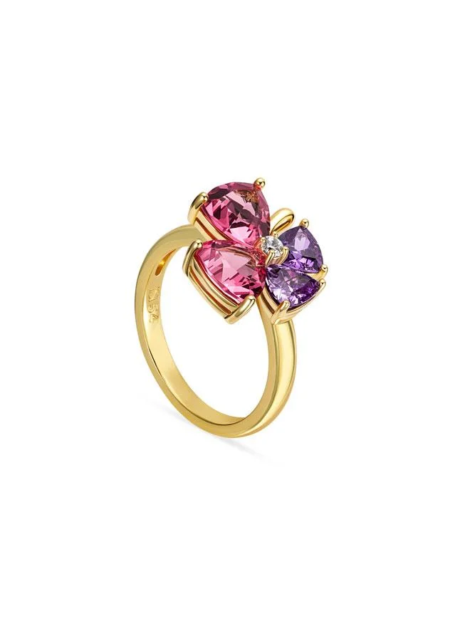 سانت هونور Gala Gold Plated Stainless Steel Ring for Women, 54