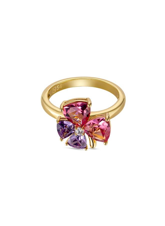 Saint Honore Paris Gala Gold Plated Stainless Steel Ring for Women, 54 - Image 1
