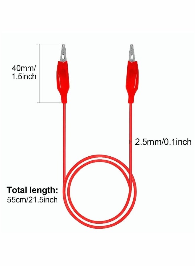 Alligator Clips Electrical, 5-Color 21.5inch Test Leads with Clips, Stamping Jumper Wires for Electrical Testing, Circuit Connection, Experiment, 20 PCS  - Image 4
