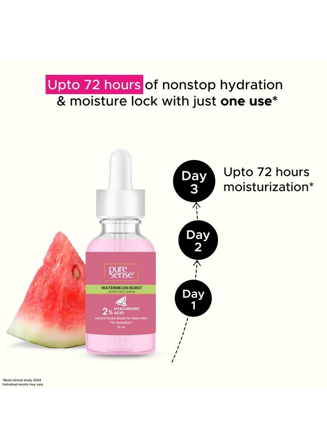 PureSense 2% Hyaluronic Acid Watermelon Burst Glow Face Serum For Intense Hydration For Women 10Ml  - Image 5