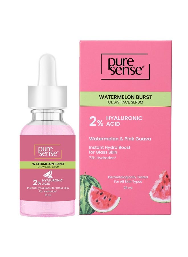 PureSense 2% Hyaluronic Acid Watermelon Burst Glow Face Serum For Intense Hydration For Women 10Ml  - Image 1
