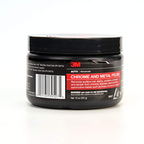 3M Chrome and Metal Polish, 39527, 10 oz, Used on Wheels, Trim and Bumpers, for Automotive - Image 2