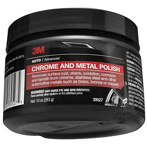 3M Chrome and Metal Polish, 39527, 10 oz, Used on Wheels, Trim and Bumpers, for Automotive - Image 1