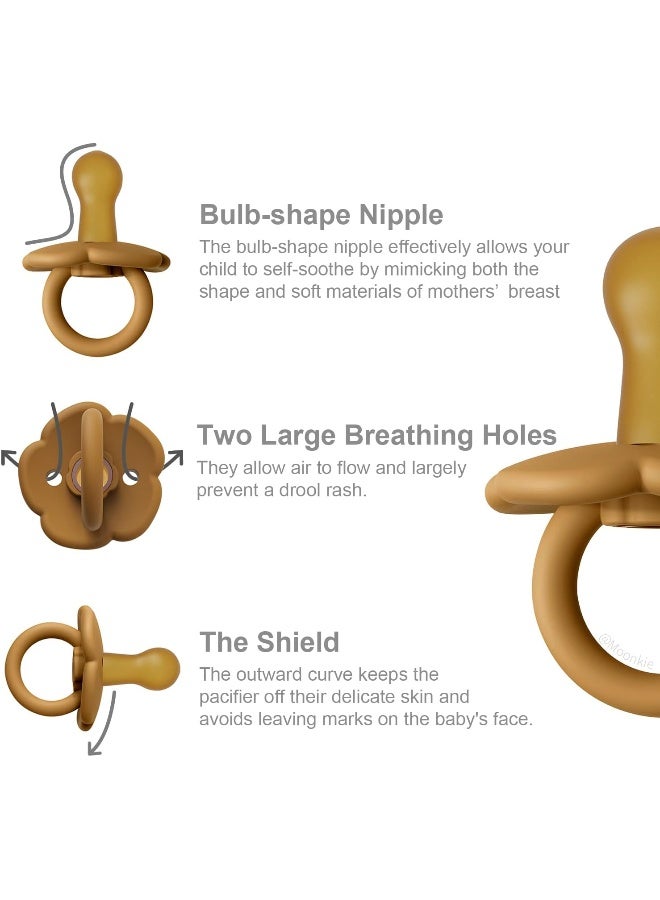 Moonkie Pacifiers Set of 2 - BPA-Free Silicone Soothers - Image 3