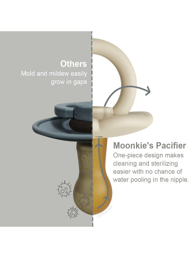 Moonkie Pacifiers Set of 2 - BPA-Free Silicone Soothers - Image 2