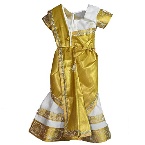 AMIRTHA FASHION Girls Traditional Lehenga Choli RUDHURA KERALA HALF SAREE WITH WAIST BELT (4-5 Years_AMFRHSK5_24) - Image 4