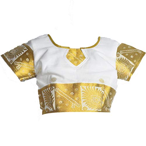 AMIRTHA FASHION Girls Traditional Lehenga Choli RUDHURA KERALA HALF SAREE WITH WAIST BELT (4-5 Years_AMFRHSK5_24) - Image 2