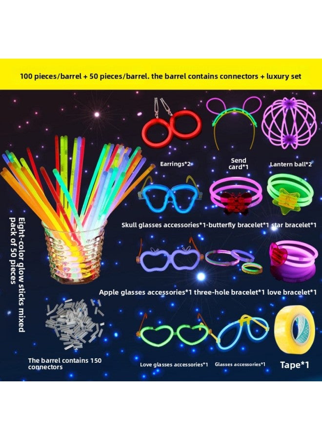 Fluorescent Stick Kidsren's Luminous Bracelet DIY Toy Douyin Fluorescent Dance Festival Party Outdoor Camping Style Family 