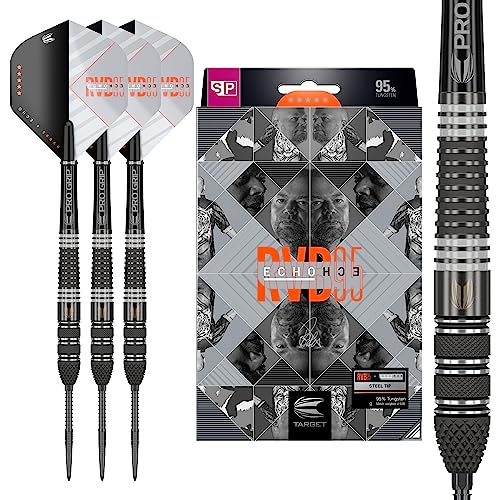 Target Darts RVB x Echo 21G 95% Tungsten Swiss Point Steel Tip Darts Set, Black and Grey (RVBXECHOSTEEL) - Image 1