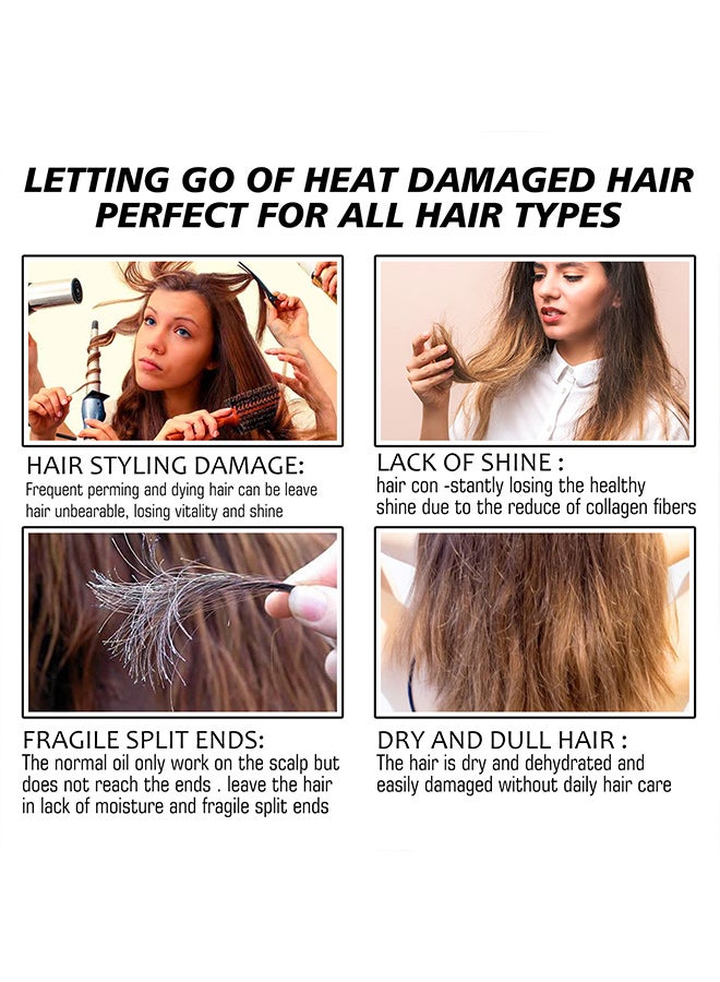 EELHOE hair heat protection spray, suitable for hair care before perming and curly hair, moisturizing, free washing and heat protection - Image 3