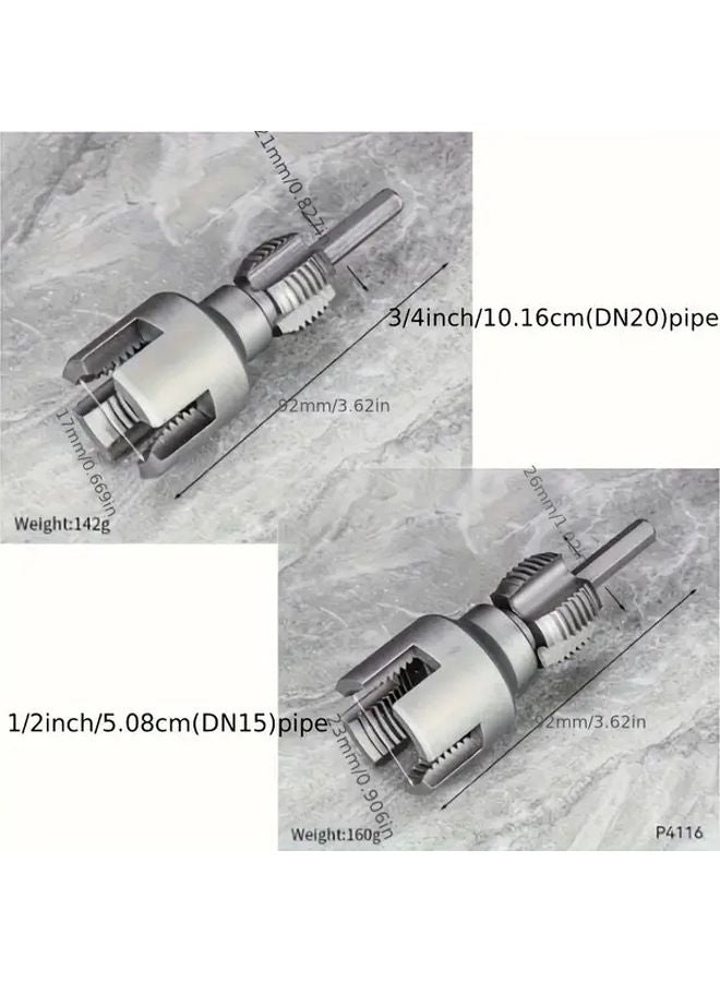 4 Pcs Heavy Duty PPR PVC Pipe Cutter Repair Tool Kit With Drill Guide Threading - Image 1