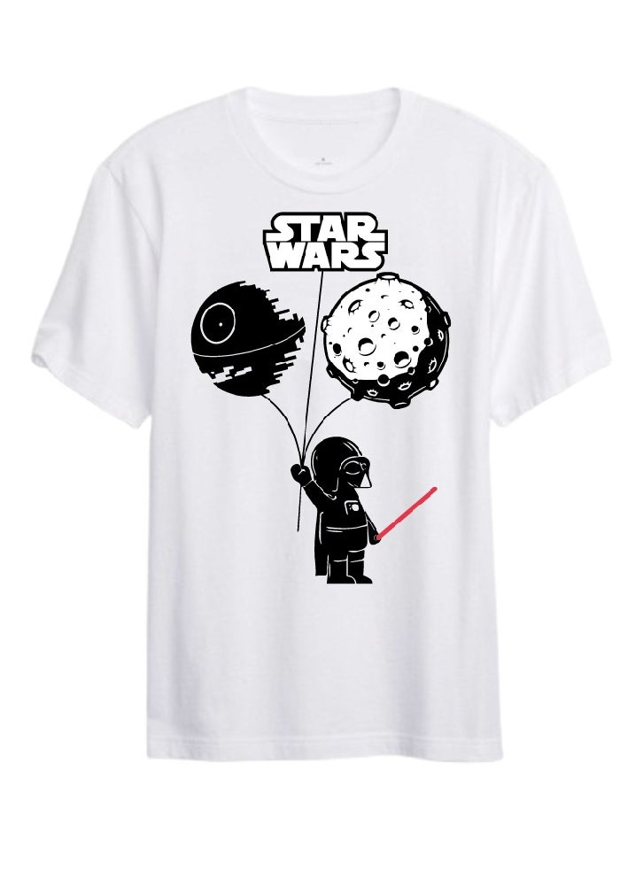 LOUD UNIVERSE Star Wars Graphic T-Shirt, White, Short Sleeve, Crew Neck  - Image 1