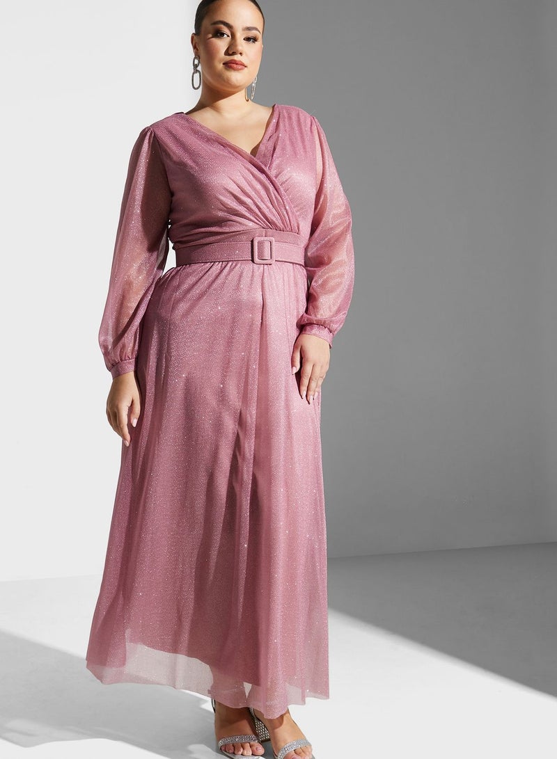 Khizana Belted Chiffon Dress - Image 4