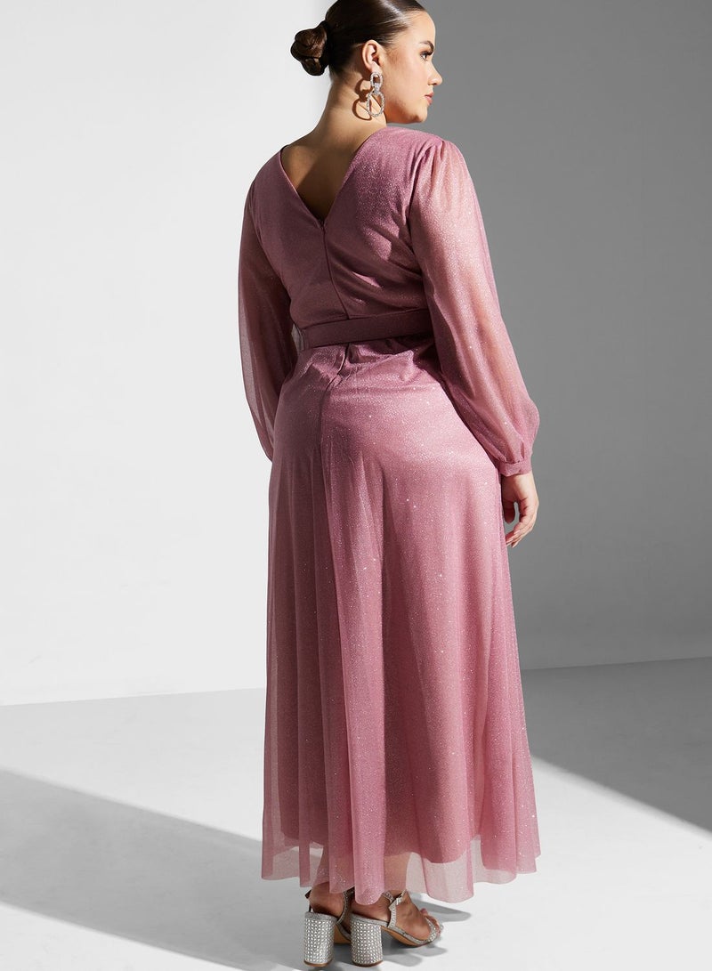 Khizana Belted Chiffon Dress - Image 2
