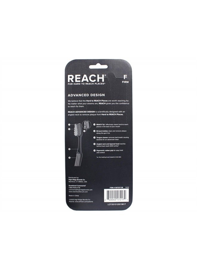 REACH فرشاة أسنان بالغين بتصميم REACH المتقدم، صلبة، 7 قطع - Image 2