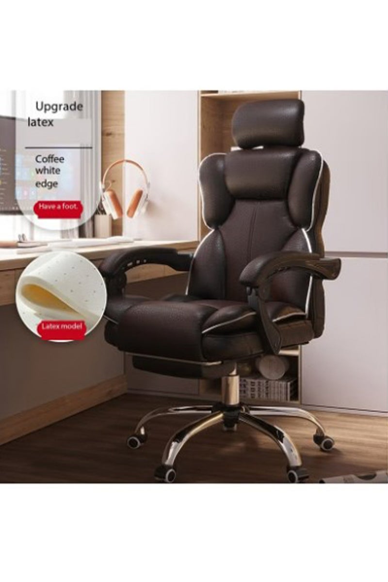 Generic Gaming Office Chair High Back Ergonomic Desk Computer Chair with Lumbar Support Retractable Footrest Adjustable Swivel and Arm-Rest  - Image 1