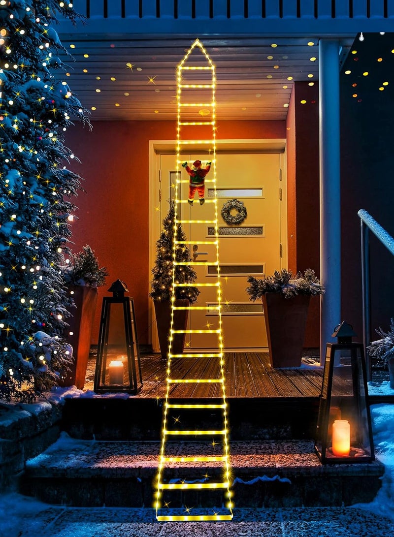 فتيرلي 3m السلم أضواء، 8 أوضاع، معلقة تسلق السلم أضواء، أضواء ديكور للداخل في الهواء الطلق، الجدار، الحديقة - دافئ أبيض - Image 5