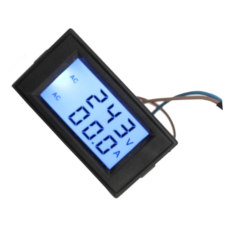 مقياس الفولت والأمبير الرقمي LCD مزدوج الشاشة لاختبار الجهد 300 فولت - Image 4