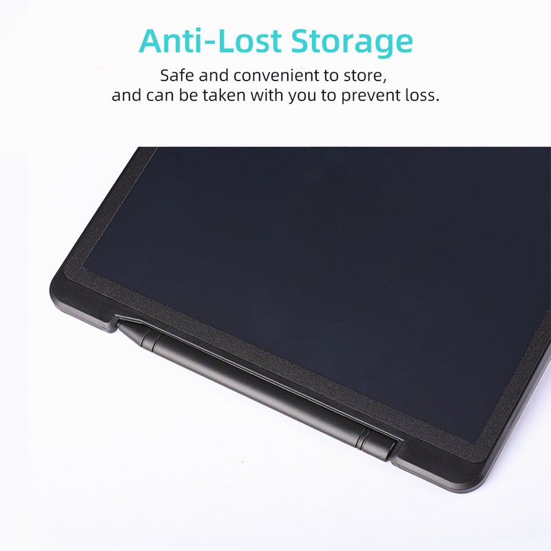 12 Inch LCD Writing Tablet Electronic Digital Drawing Board Erasable Writing Pad Single Color Screen One-Click Erase with Lock Button Gift for Children Adults Home Office School - Image 3