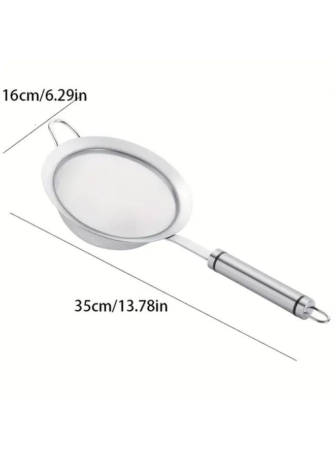 1pc 3.15inch Stainless Steel Mesh Strainer Multifunction Kitchen Sieve - Image 2
