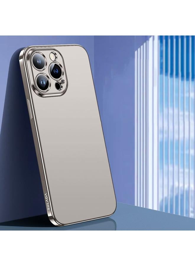 Case For iPhone 15 Pro Max Electroplating Frosted TPU Phone Case