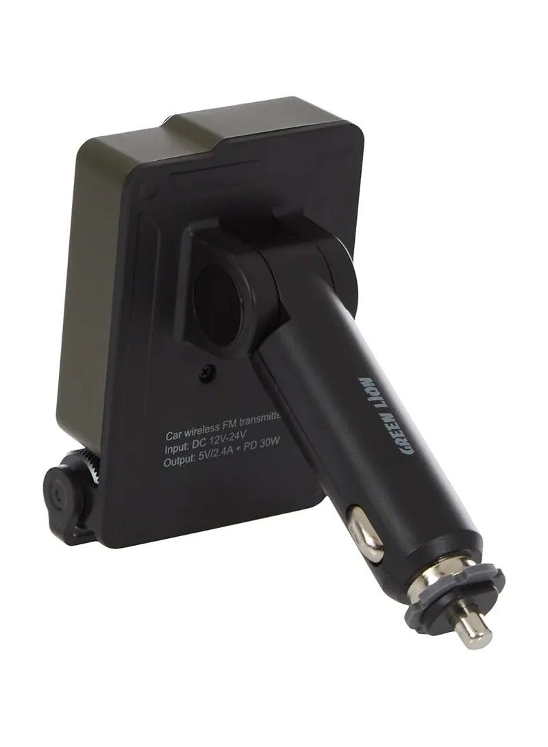 Adventure FM Transmitter PD 30W / Music Player for Car / FM Bluetooth Transmitter / Fast Charge Support / USB Max Capacity: 32GB - Green - Image 2