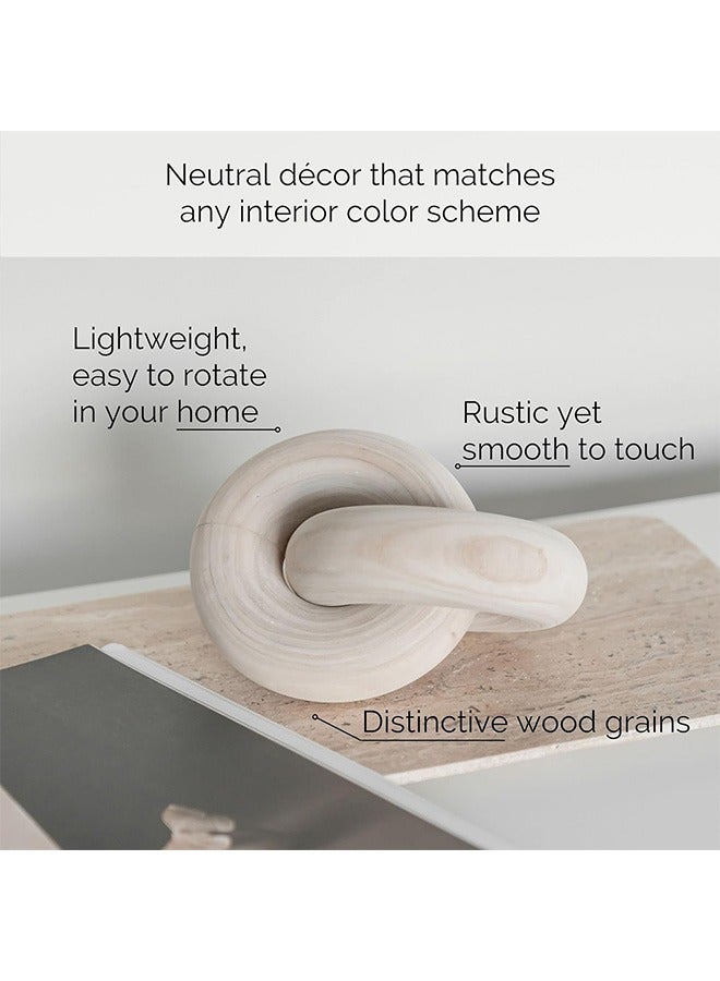 Bukela Wood kont Decor Coffee Table Decor for Living Room, Wood Chain Link Decor, Hand Carved Decoration for Home, Small Shelf Decor Accents, Bookshelf Decor, Mantle Decor, Entry Table Decor, Decorative Objects for Modern Home Living Room, Desk Decor for Office - Image 3