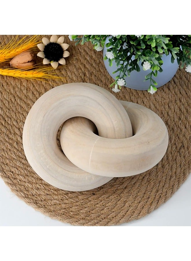 Bukela Wood kont Decor Coffee Table Decor for Living Room, Wood Chain Link Decor, Hand Carved Decoration for Home, Small Shelf Decor Accents, Bookshelf Decor, Mantle Decor, Entry Table Decor, Decorative Objects for Modern Home Living Room, Desk Decor for Office - Image 4